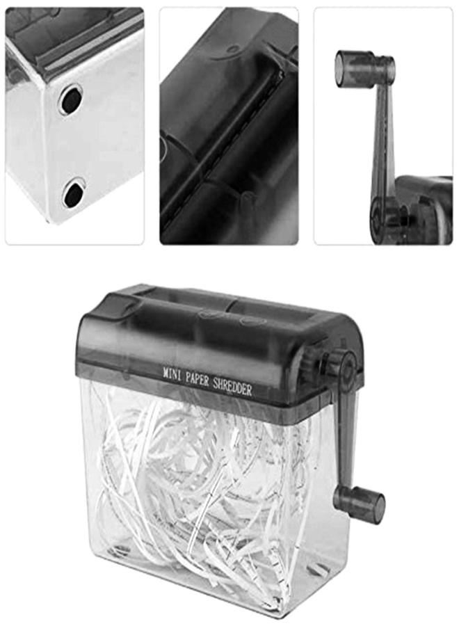 Mini Hand Shredder Portable Paper Shredder Manual Shredder Documents Paper Cutting Tool Home Office Desktop Stationery - Image 5