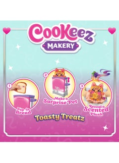 Cookeez Makery Cookeez Makery Toasty Treatz Toaster, Assorted 1 Piece (Style & Color May Vary) | Reveal a Scented Plush! | Surprise Pet | Mystery Plush  - Image 4