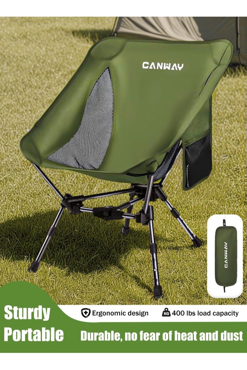 Canway Portable Camping Chair Ultra Compact Lightweight - Foldable Adjustable Height Camping Chair for Beach, Hiking, Backpacking, Lawn Concerts | Camping Chair Foldable Outdoor Chair - Image 1