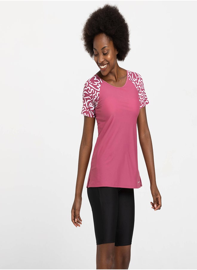 NABAIJI NABAIJI by DECATHLON, Women's Swimsuit Una Tankini Ondu Comfortable & Stretchable Pink  - Image 1