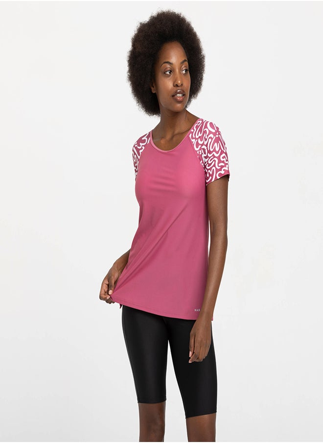 NABAIJI NABAIJI by DECATHLON, Women's Swimsuit Una Tankini Ondu Comfortable & Stretchable Pink  - Image 3