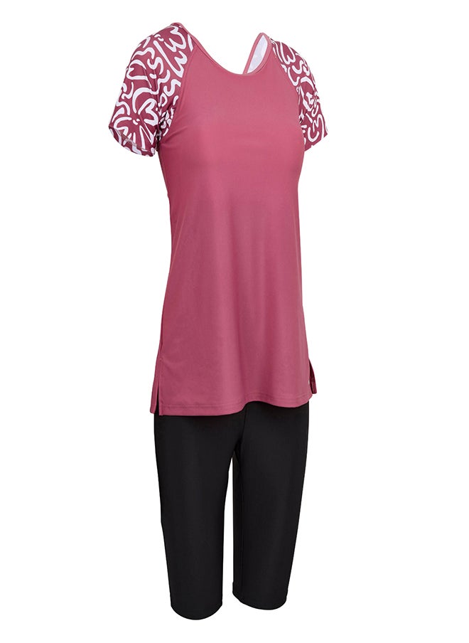NABAIJI NABAIJI by DECATHLON, Women's Swimsuit Una Tankini Ondu Comfortable & Stretchable Pink  - Image 2