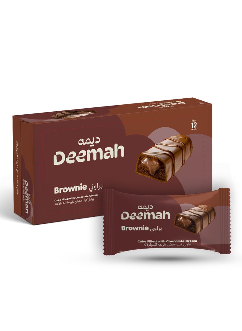 Deemah Brownie Chocolate Cake 12x37g - Image 1
