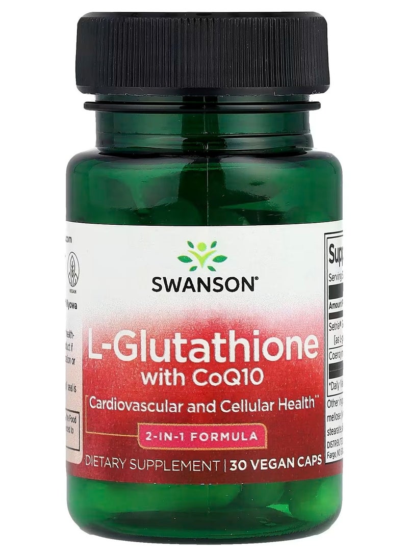 Swanson, L-Glutathione with CoQ10, 30 Vegan Caps