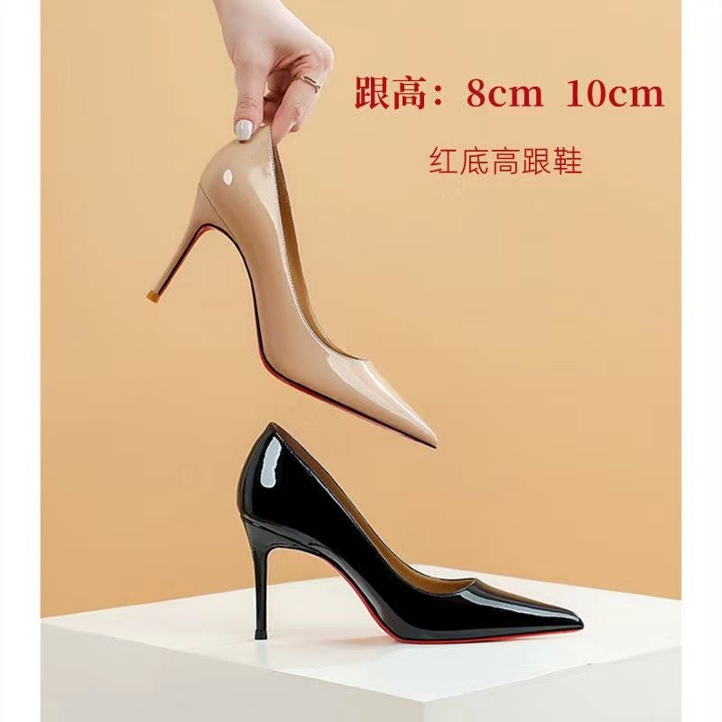 French Style Girl Etiquette Professional Shoes 2023 Spring New All-Match Black High Heels Women'S Stiletto Heel Style - Image 5