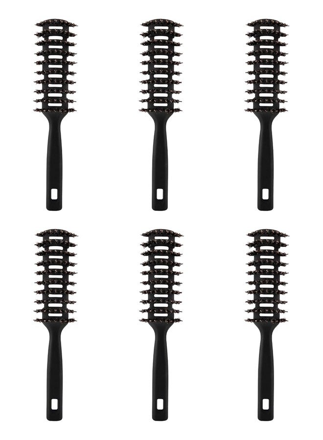 كوبير إندستريز فرشاة شعر من كوبر إندستريز | شعيرات مرنة | فرشاة مسطحة | سريعة الجفاف | مناسبة لجميع أنواع الشعر | دائرية بفتحات تهوية | عبوة من 6 قطع | أسود - Image 2