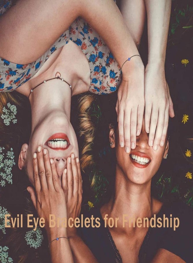 سمر لوف مجموعة أساور عين الحسد المصنوعة يدويًا من مجوهرات "حب الصيف" بالجملة مع بطاقة، أساور خيط أحمر، تميمة كابالا للحماية وجلب الحظ للنساء والرجال والعائلة والأصدقاء (2 من الأسود) - Image 5
