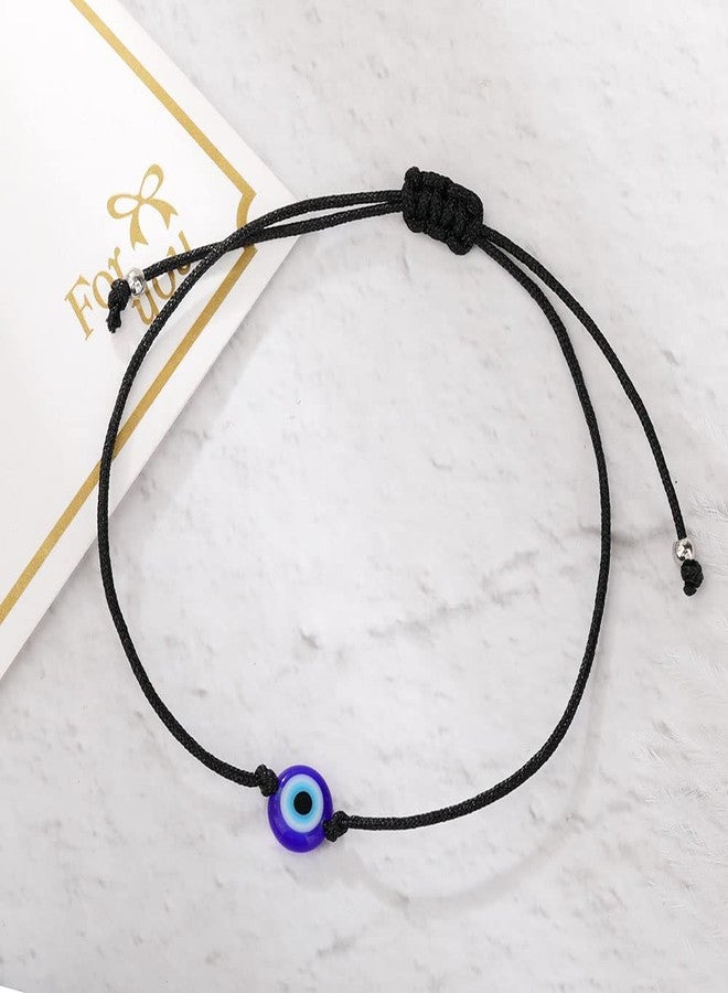 سمر لوف مجموعة أساور عين الحسد المصنوعة يدويًا من مجوهرات "حب الصيف" بالجملة مع بطاقة، أساور خيط أحمر، تميمة كابالا للحماية وجلب الحظ للنساء والرجال والعائلة والأصدقاء (2 من الأسود) - Image 2