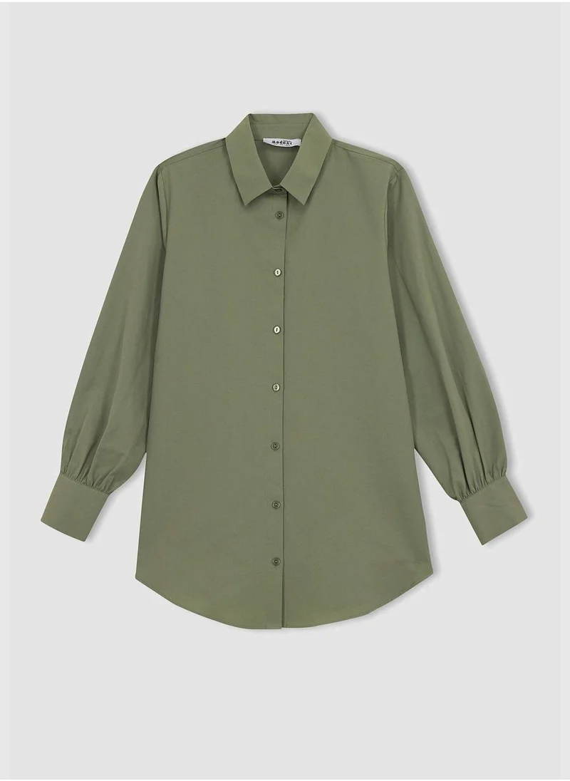 ديفاكتو Woman  Woven Long Sleeve Tunic