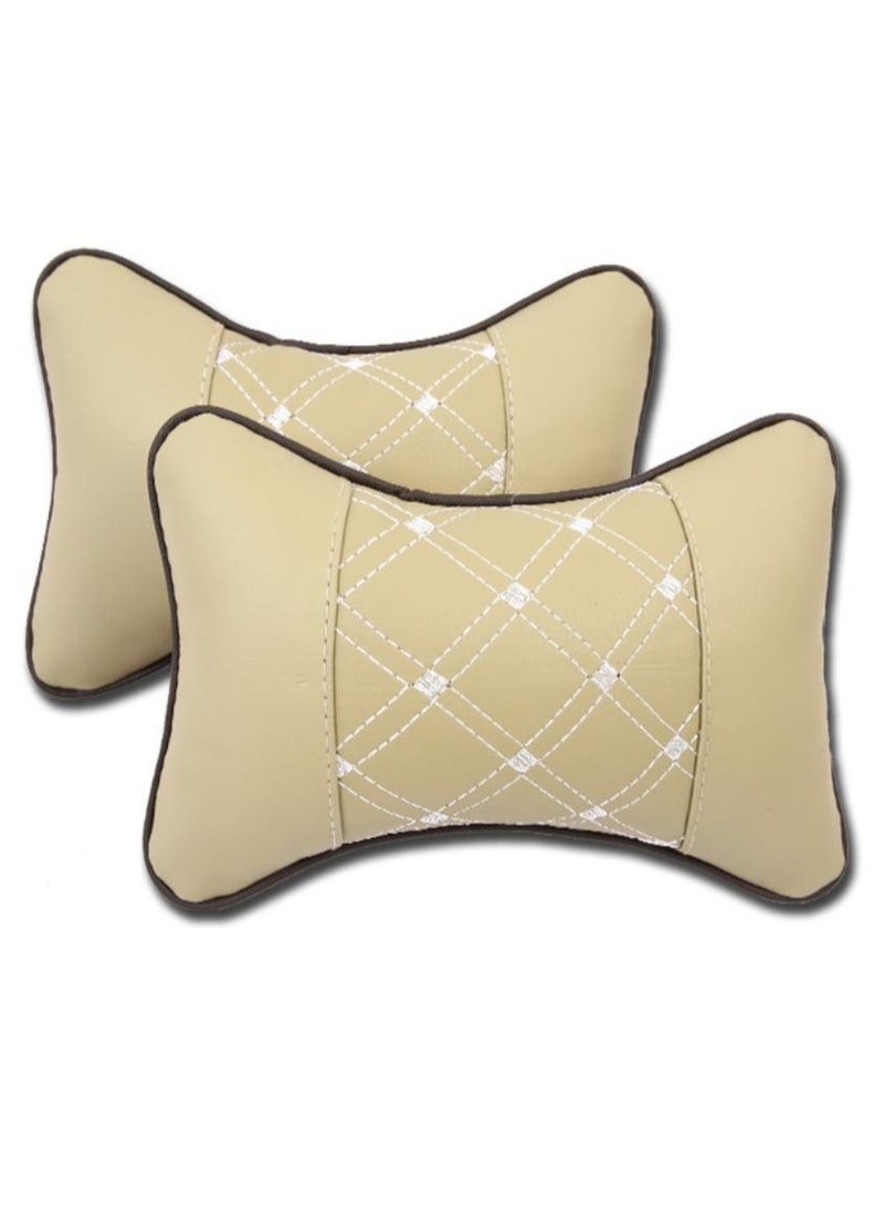 KUYING New Pair of Car Headrest Neck Protection Pillows 