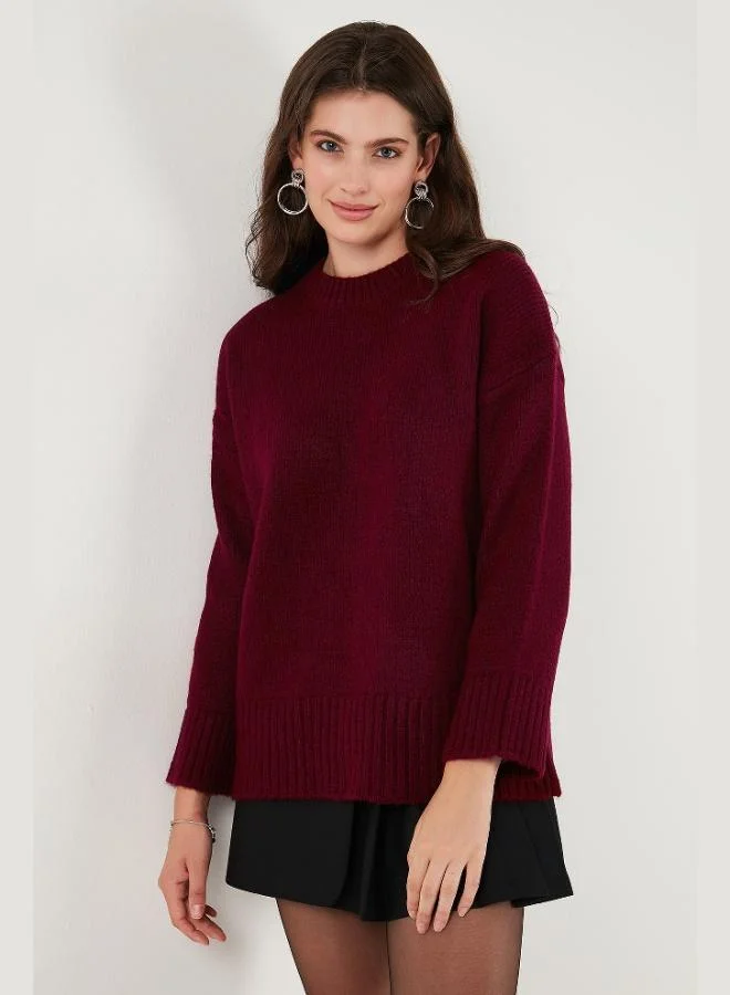 Lela Lela Regular Fit Crew Neck Basic Knitwear Sweater Women's SWEATER 4616213