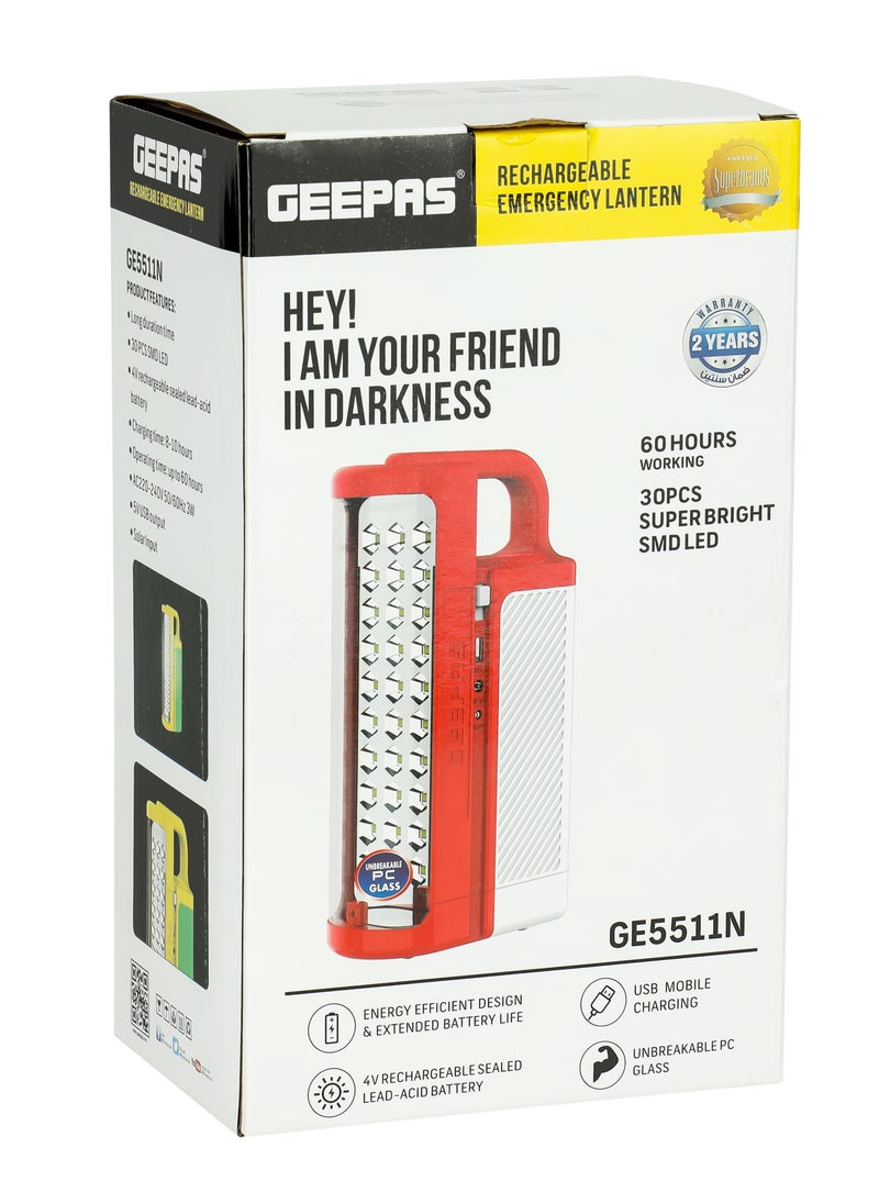 GEEPAS Ultra-Bright Rechargeable LED Lantern | 3 Modes, 60-Hour Runtime Portable Emergency Light for Indoor & Outdoor Use  - Image 4