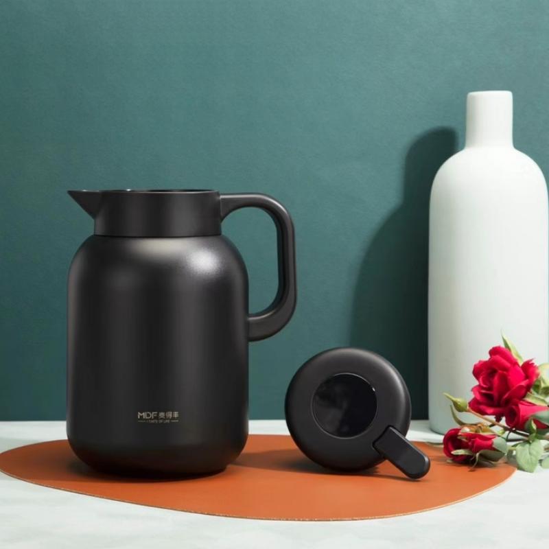 9067 Vacuum Coffee Pot 2000ml, 304 Stainless Steel Inner Liner, Long-Lasting Heat Retention, Silicone Non-slip Base, Smooth Pouring, Random Color - Image 5