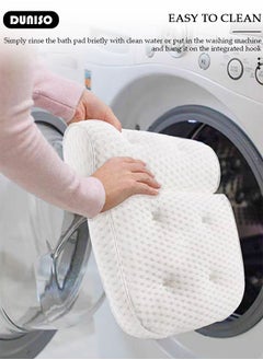 DUNISO Bath Pillow Bathtub Pillows for Men and Women,Bath Pillows for Tub with 3D Waterproof Air Mesh Material Technology and  Non Slip Suction Cups,Bath Pillows for Tub Neck and Back Support  - Image 4