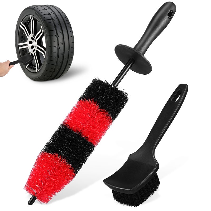 Rim Cleaning Brushes for Tires, Efficient Car Wash Tool with Flexible Head - Image 1