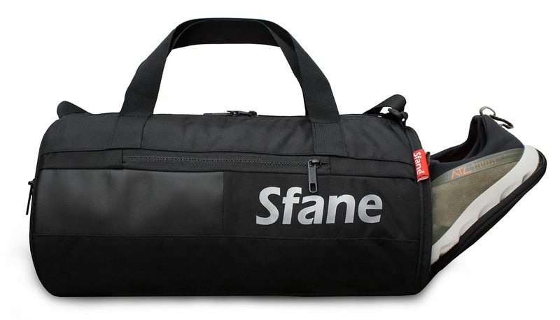 SFANE Gym Bags for Men with Separate Shoe Compartment Sports Gym Bag for Women Duffle Bags for Gym, Duffel Bags Sports Bag - Black - Image 1