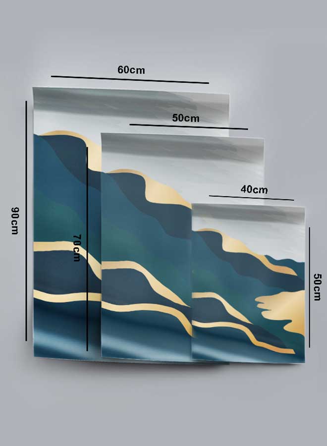 LOWHA Poster Painting Art With Four Separate Pieces Of Double-Sided Stickers Luxury Gold Mountain Abstract For Home Bedroom Living Room And Office Decor - Image 4