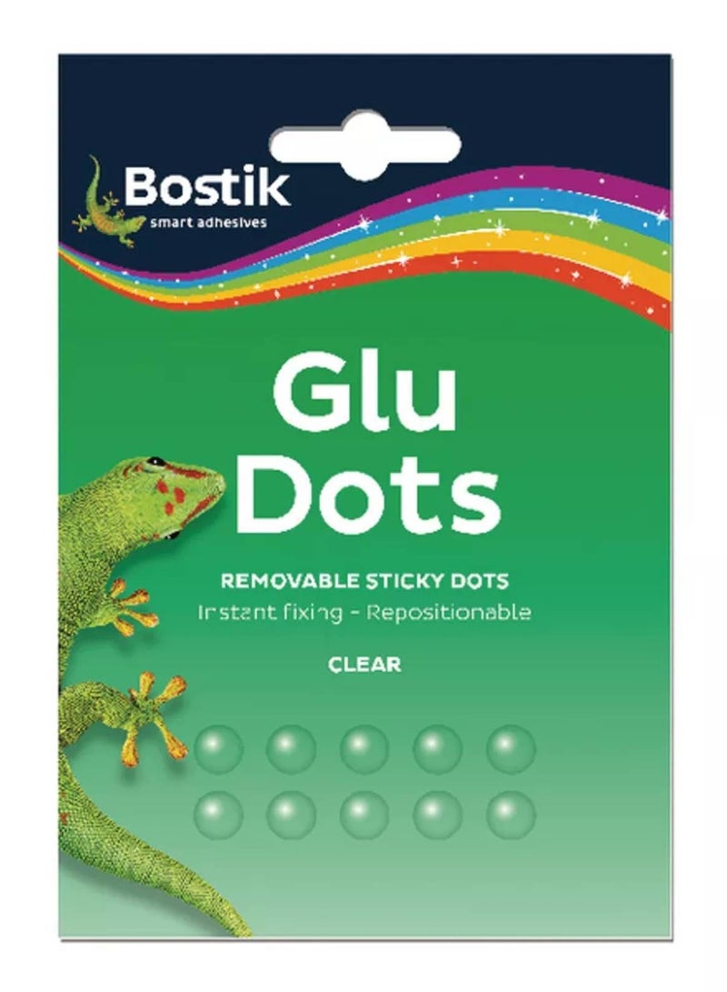 Bostik Clear Glu Dots Double Sided Craft Glue Spots Pack Of 64