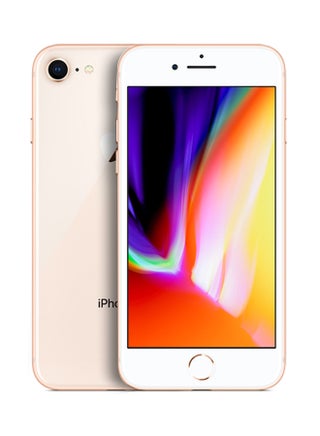 هاتف آيفون 8 مع تطبيق فيس تايم وذاكرة داخلية سعة 64 جيجابايت ويدعم تقنية 4G LTE، لون ذهبي