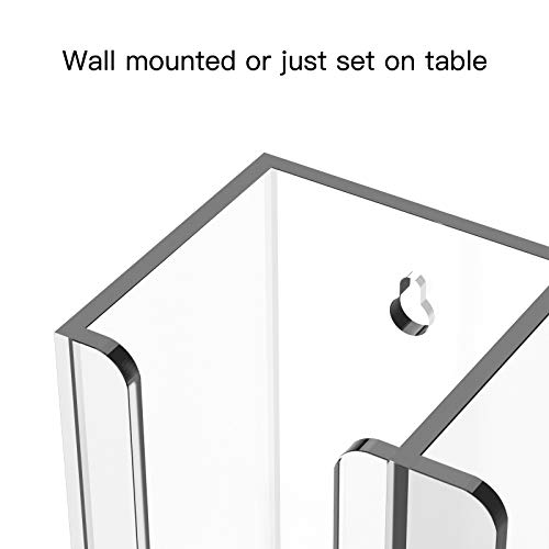 Richboom Acrylic Coffee Cup and Lid Storage Organizer Holder, 2 Compartments, Clear - Image 5