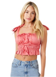 FOREVER 21 Tie-Strap Bow Crop Top  - Image 1