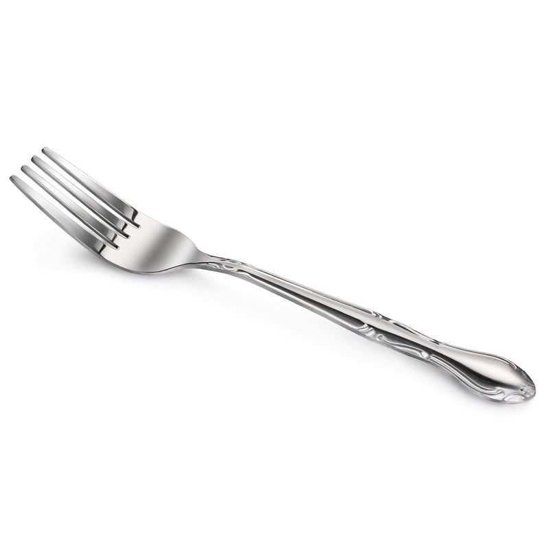 New Star Foodservice 58642 Rose Pattern, 18/0 Stainless Steel, Dinner Fork, 7.2-Inch, Set of 12 - Image 2