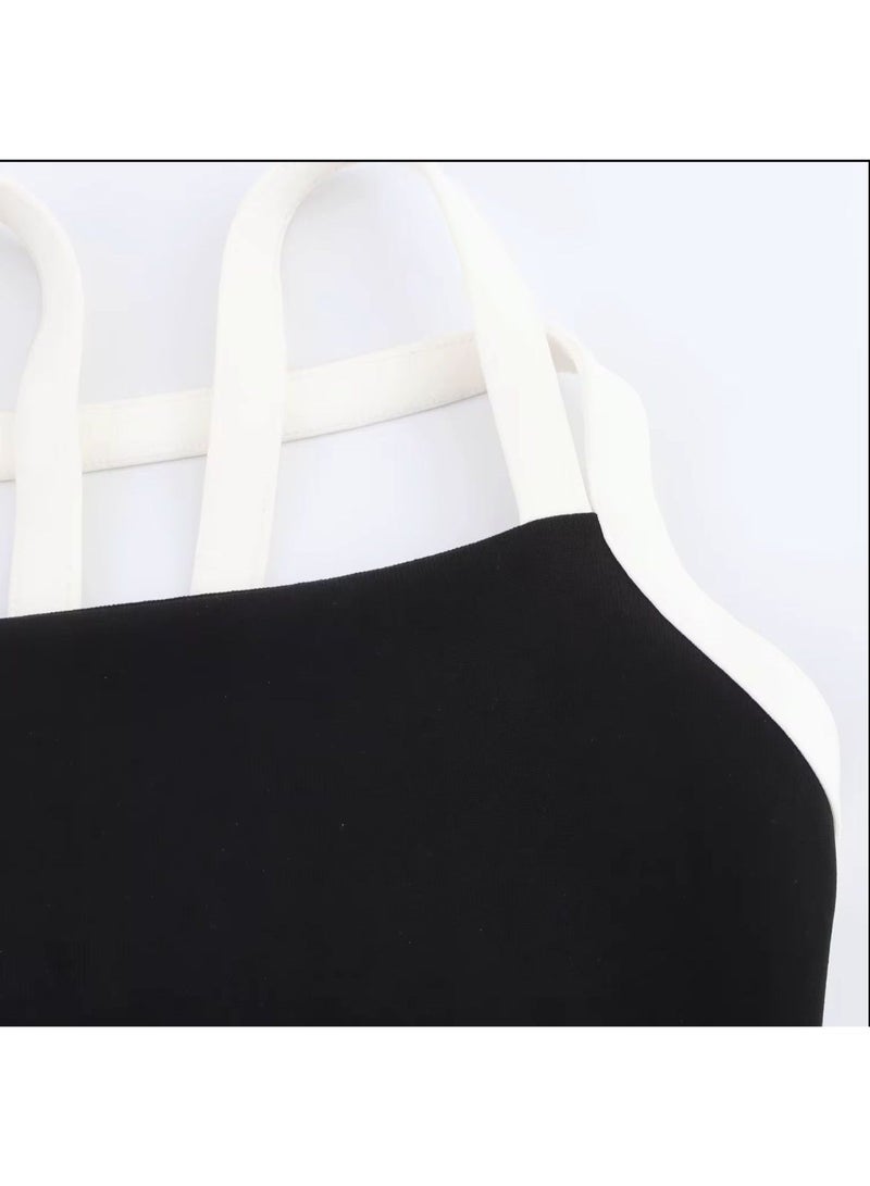Women’s Maxi Dress with Contrast Strap Detail - Image 3