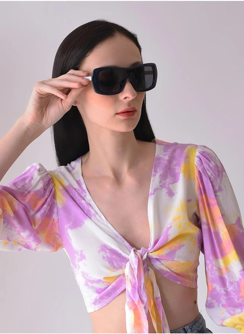 صوص هاوت Black Lens Black Oversized Sunglasses