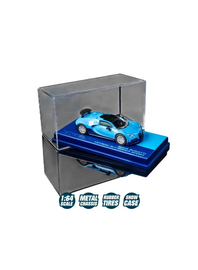 Majorette Metal Collection Series 2005 Bugatti Veyron Die-cast Car (1:64, Blue) - Image 3