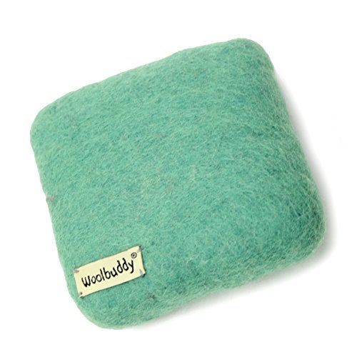Woolbuddy Needle Felting Pad - Durable Wool Mat for Craft Projects, Foam Alternative, 6"x6"x1.5" (Teal) - Image 1