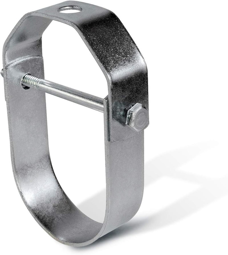 HIGHCRAFT IDT-H04 Clevis Hanger Standard Galvanized Steel, 4 in, 4 in, Chrome - Image 1