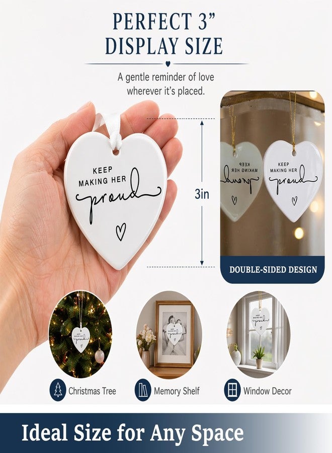 WCDHOR Keep Making Her Proud Bereavement Keepsake, Loss of Loved One Memorial Gift, Anniversary of Passing Thinking of You Gift, Loss of Mom Grandmother Remembrance Gift, Sympathy Gift for Grief Support - Image 2