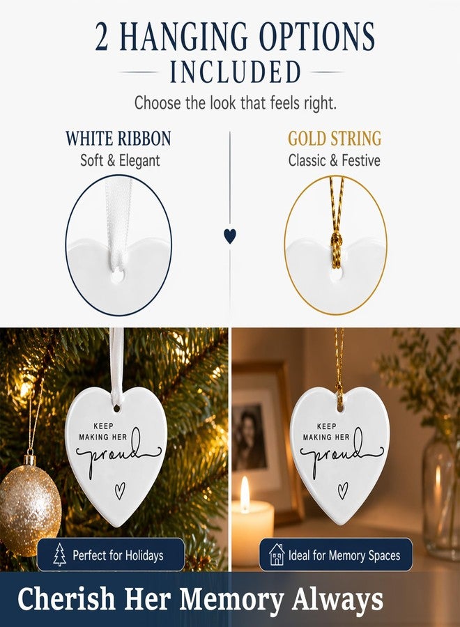 WCDHOR Keep Making Her Proud Bereavement Keepsake, Loss of Loved One Memorial Gift, Anniversary of Passing Thinking of You Gift, Loss of Mom Grandmother Remembrance Gift, Sympathy Gift for Grief Support - Image 3