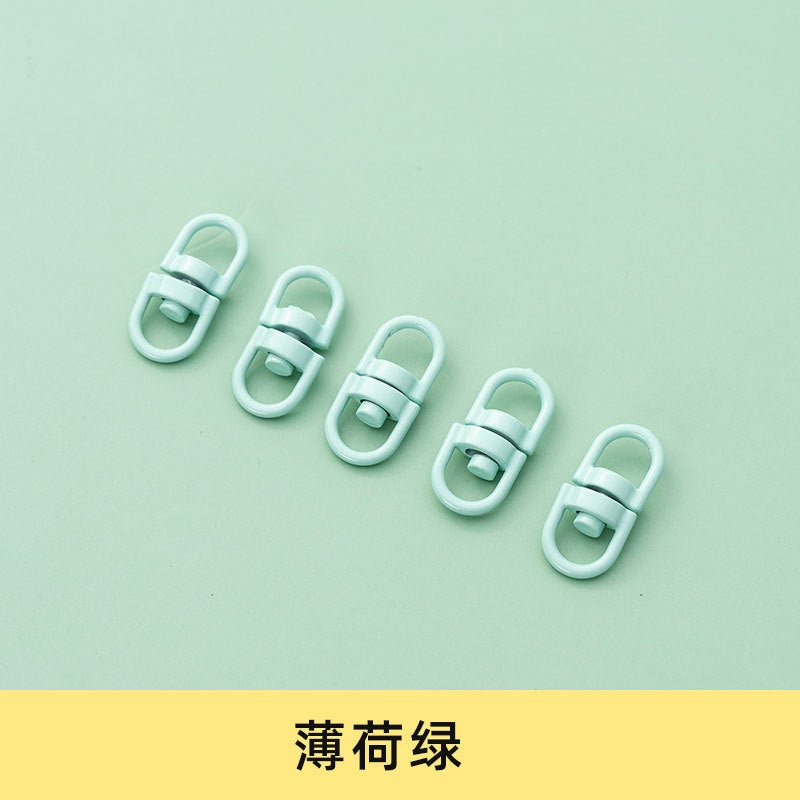 Colorful Alloy Swivel Clasps Keychain Rings Mint Green 