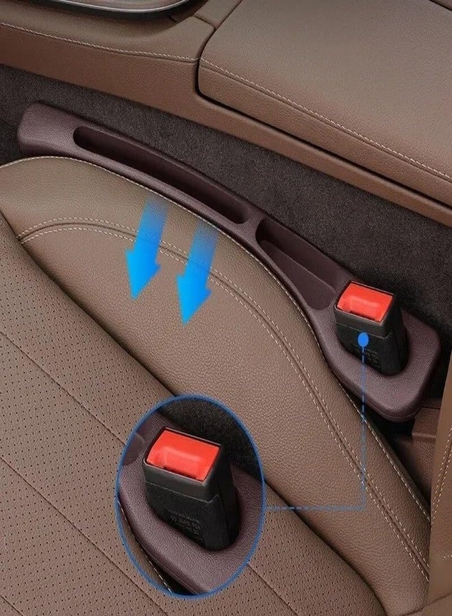 LOVMOTO Universal Car Gap Filler Organiser Car Seat Gap Filler, Car Seat Gap Organiser, PU Leather Car Accessories, Car Seat Console Side Pockets for Storage Comfortable With E-on - Image 2