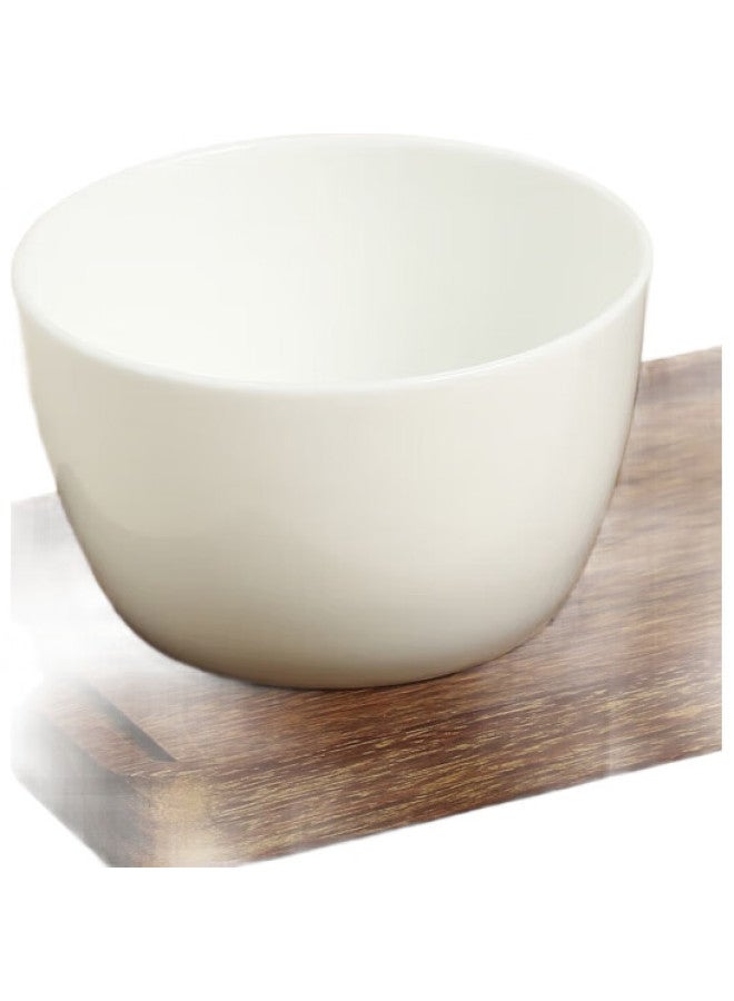 Sky Top Rice Bowl, Ceramic Noodle Bowl, Bone China Pure White, For Home And Hotel Use Style Bowl, 4.5 Inches, 4-Piece Set - Image 3