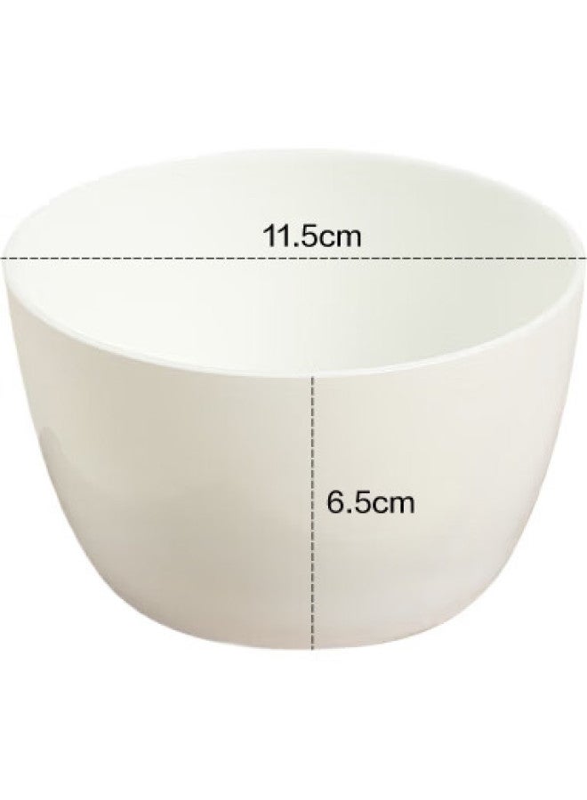 Sky Top Rice Bowl, Ceramic Noodle Bowl, Bone China Pure White, For Home And Hotel Use Style Bowl, 4.5 Inches, 4-Piece Set - Image 2