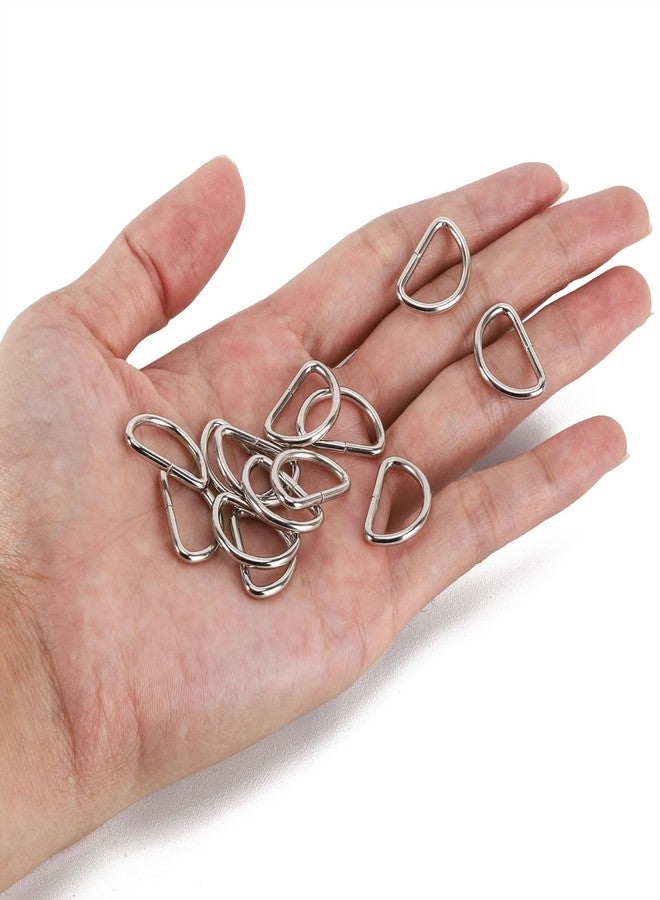 BTYMS 150 Pieces Metal D Rings 1/2 Inch(15mm), Multi-Purpose Non Welded D Ring for Purse, Keychains Belts, Dog Collar, Buckle Strap Sewing Accessories - Image 2