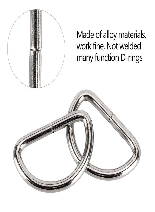 BTYMS 150 Pieces Metal D Rings 1/2 Inch(15mm), Multi-Purpose Non Welded D Ring for Purse, Keychains Belts, Dog Collar, Buckle Strap Sewing Accessories - Image 4