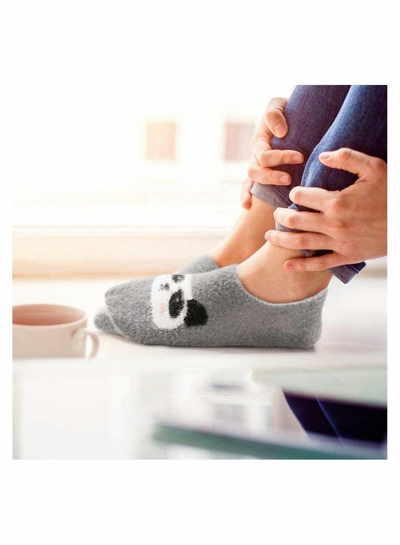 SYOSI Slipper Socks for Women Anti-Slip 5 pairs Super Soft Warm Cozy with Cute Animal Winter Fluffy Fuzzy Slipper Socks - Image 5