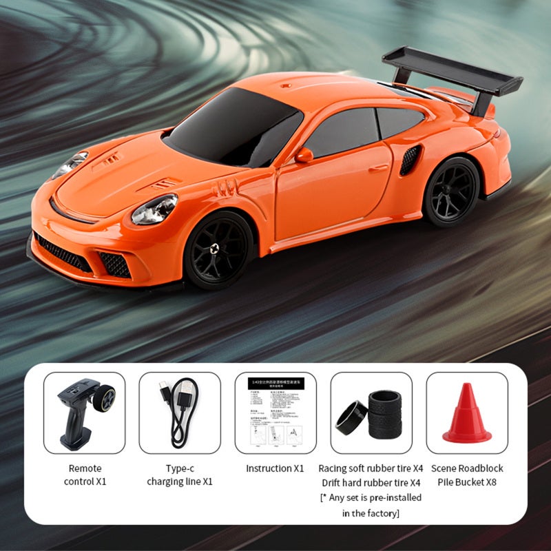 Drift Car 1/43 Scale 2.4GHz Anti-Interference Remote Control - 4WD Strong Power Toy Car with Simulated Lighting for Kids And Car Collectors - Image 3