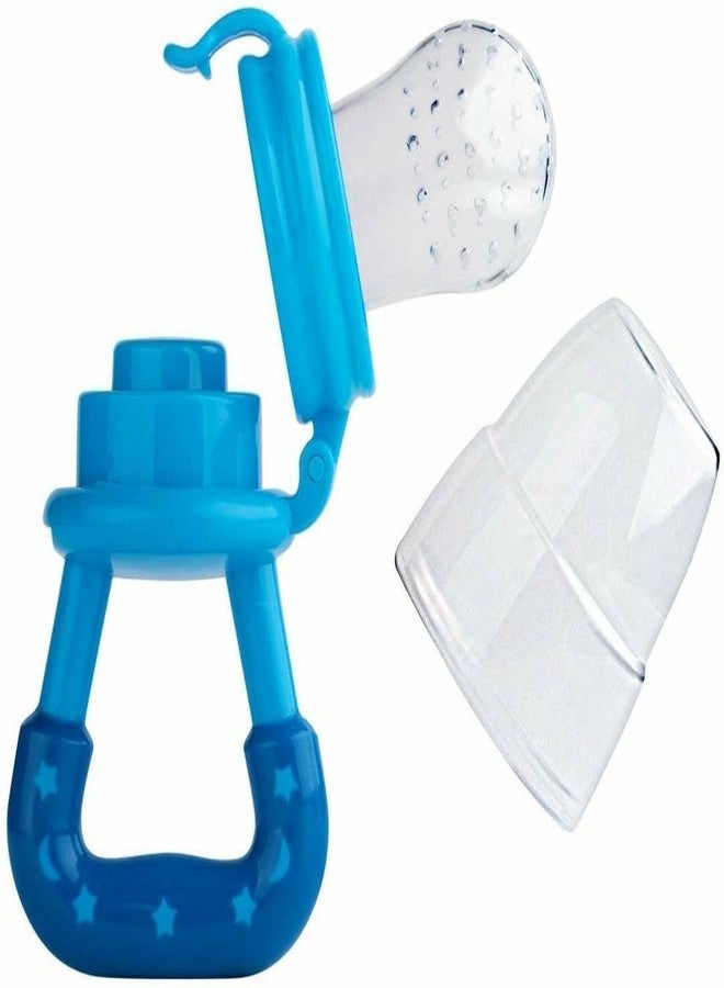 MANUHUT Silicone Baby Fruit Feeder and Pacifier, 6-12 Months, BPA Free, Pack of 2,Blue, Yellow - Image 4