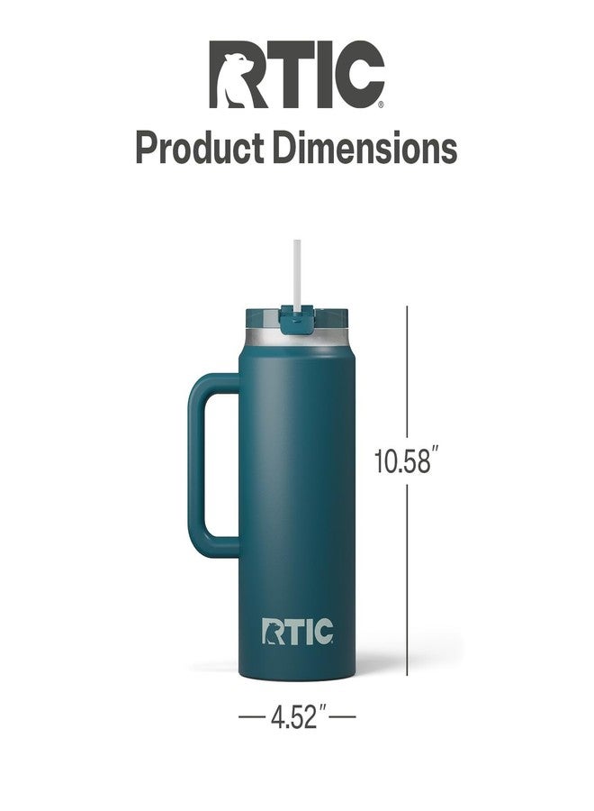 RTIC 64oz Road Trip Tumbler with Handle, Lid and Straw, Ceramic Lined, Insulated, Stainless Steel, Double Wall Vacuum-Insulation, Travel Cup, Marine - Image 5