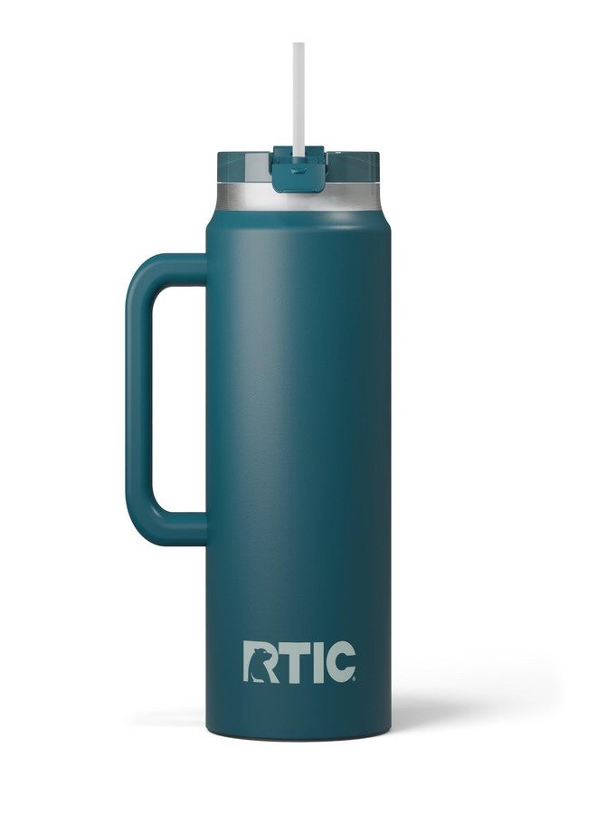 RTIC 64oz Road Trip Tumbler with Handle, Lid and Straw, Ceramic Lined, Insulated, Stainless Steel, Double Wall Vacuum-Insulation, Travel Cup, Marine - Image 1
