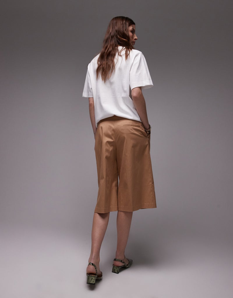 TOPSHOP Longline 3/4 Lengthdouble Pleat Short  - Image 2