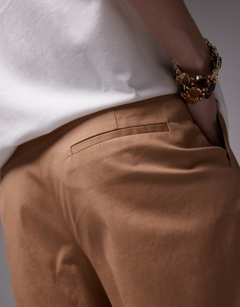 TOPSHOP Longline 3/4 Lengthdouble Pleat Short  - Image 4