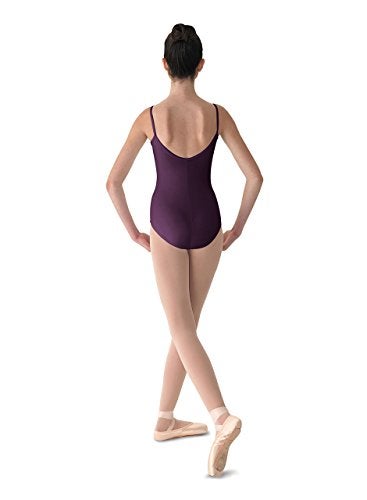 Mirella Women's Microlux Princess Seam V-Front Camisole Dance Leotard,BlackBerry,Medium - Image 2