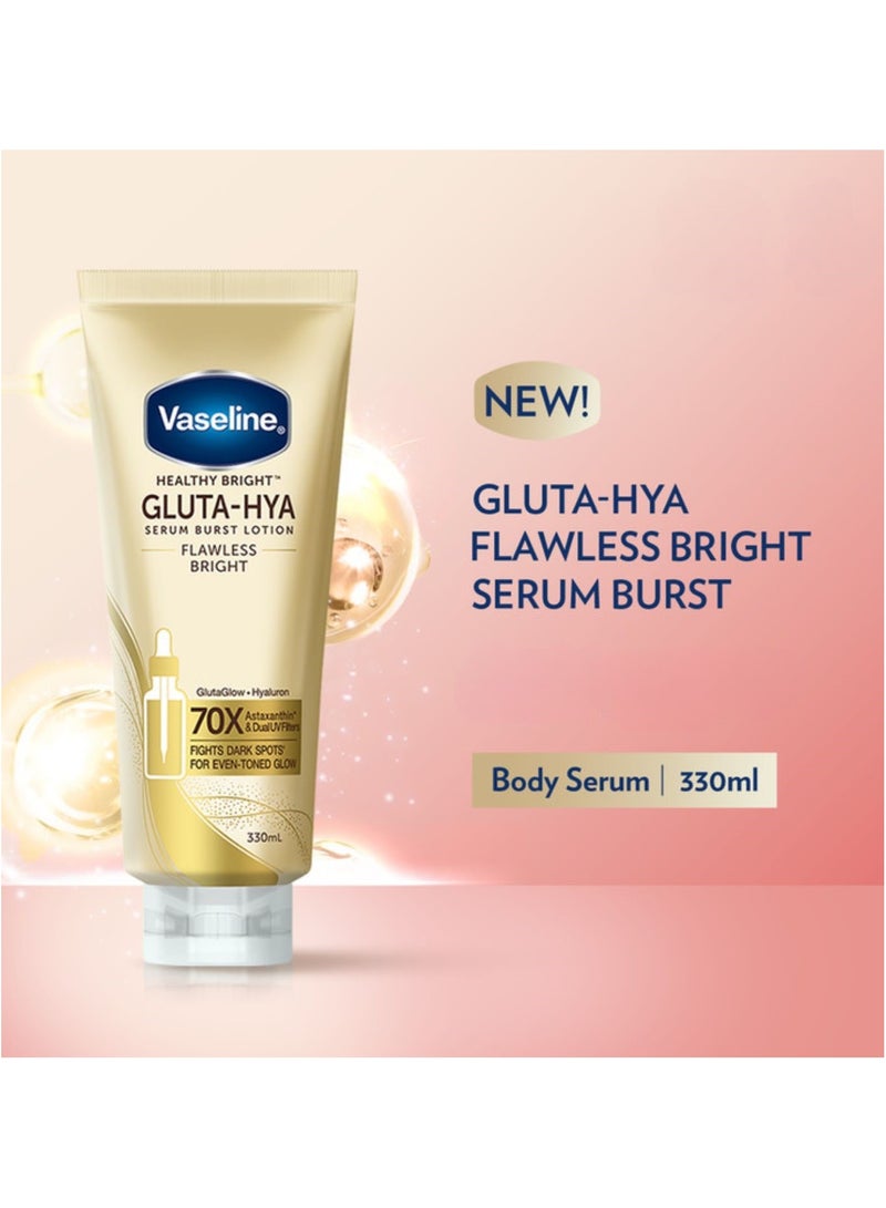 Vaseline Healthy Bright Gluta-Hya Serum Burst UV Lotion Flawless Bright 330ml - Image 5