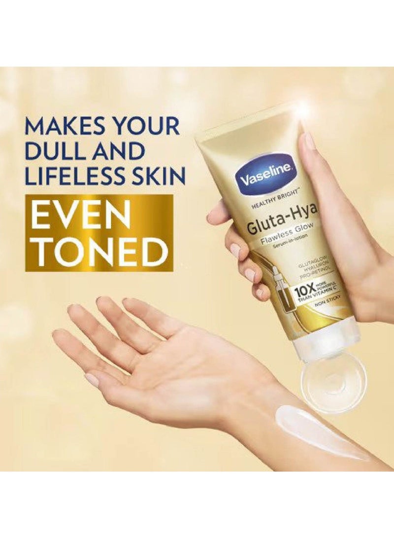 Vaseline Healthy Bright Gluta-Hya Serum Burst UV Lotion Flawless Bright 330ml - Image 4