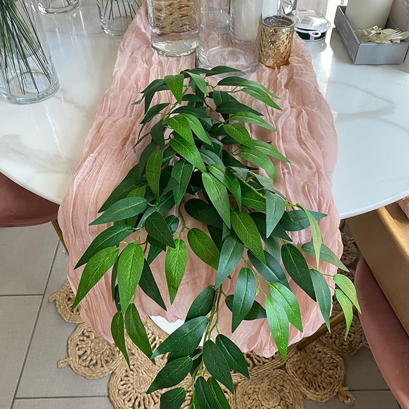 FUNORNAM 36Pcs Italian Ruscus Greenery Stems Artificial Silk Greenery Leaves for DIY Wedding Arch Bouquet Filler Table Centerpieces Home Indoor Decor - Image 5